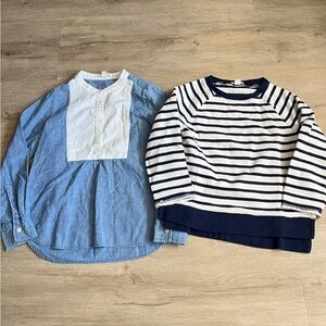 Crew Cut Girls Long Sleeve Cotton Blouses SZ 8